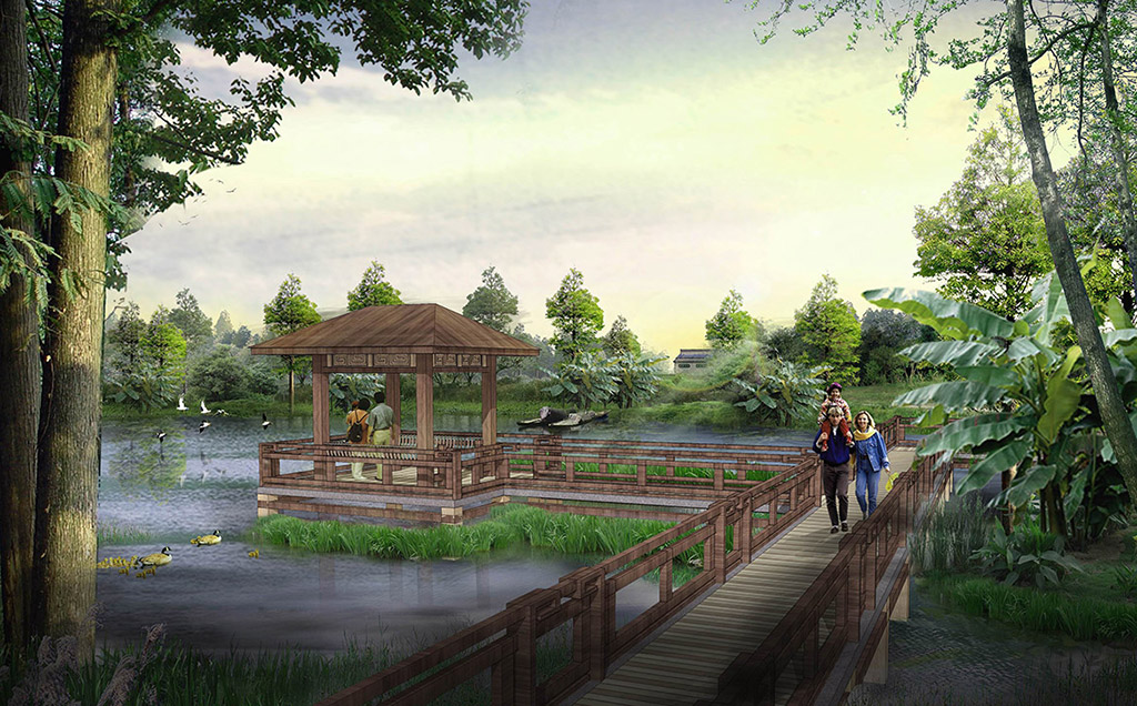 城市生態濕地公園的景觀功能